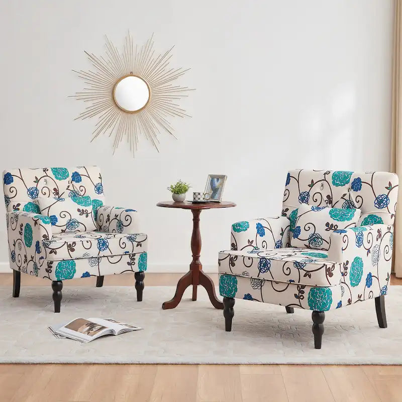 Fauteuil capitonné avec accoudoirs