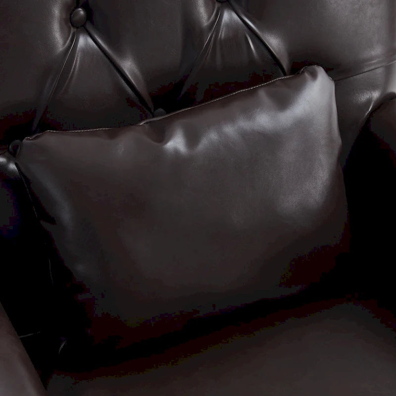 Fauteuil capitonné avec accoudoirs