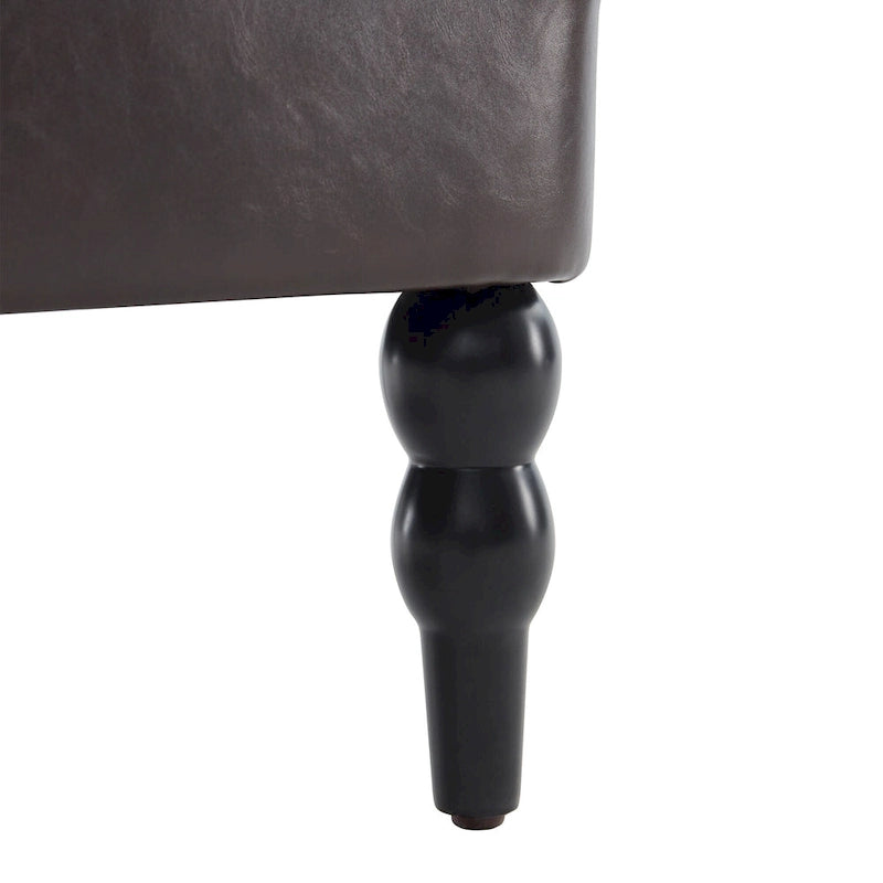 Fauteuil capitonné avec accoudoirs