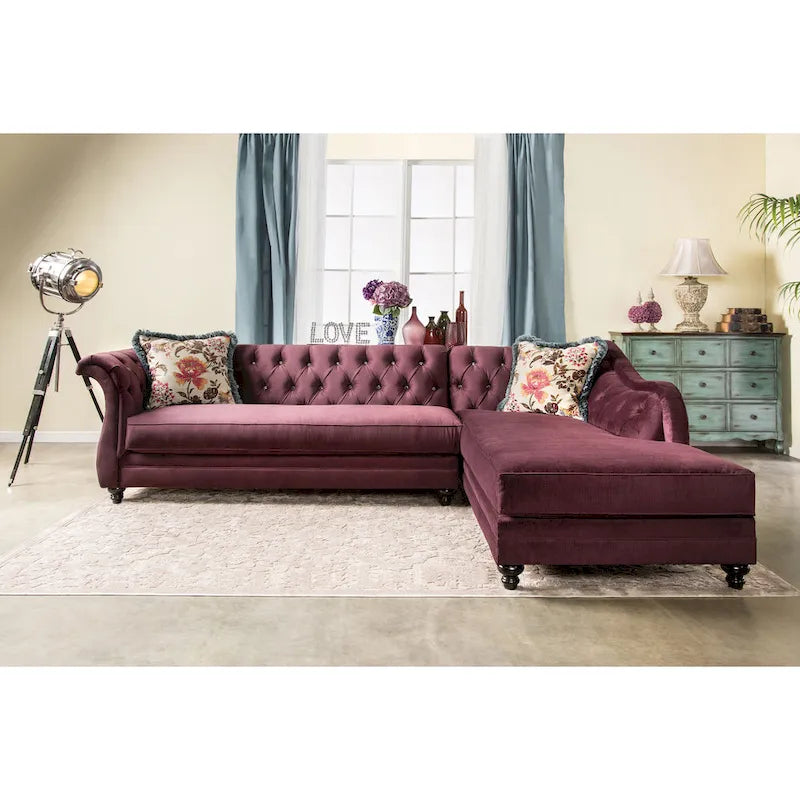 Canapé modulaire de style moderne avec revêtement en velours