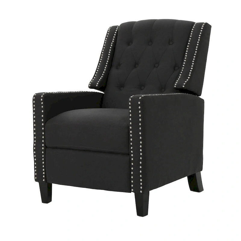 Fauteuil inclinable en tissu capitonné