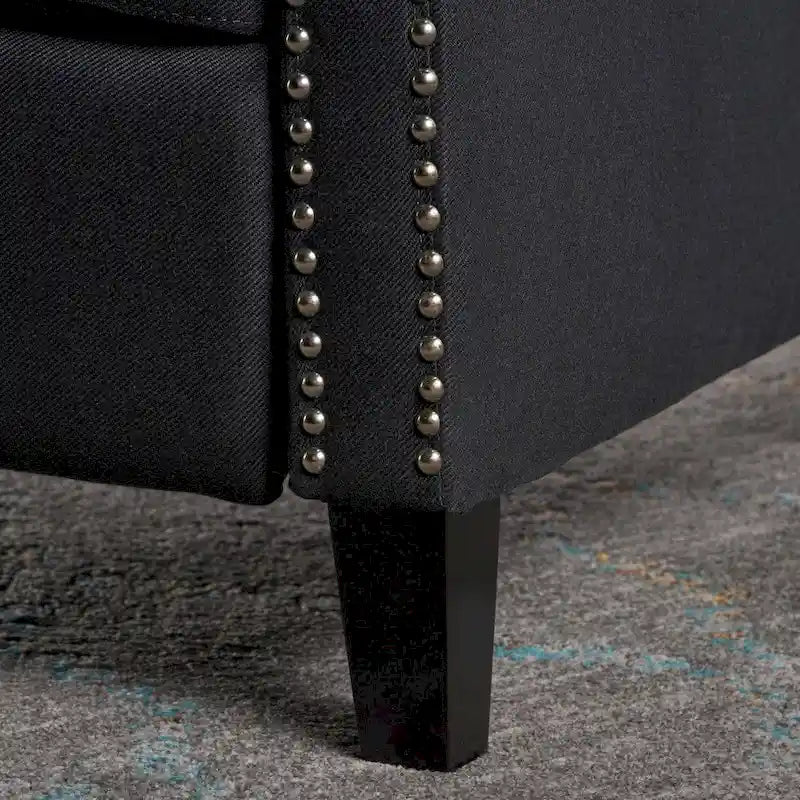 Fauteuil inclinable en tissu capitonné