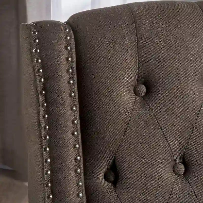 Fauteuil inclinable en tissu capitonné