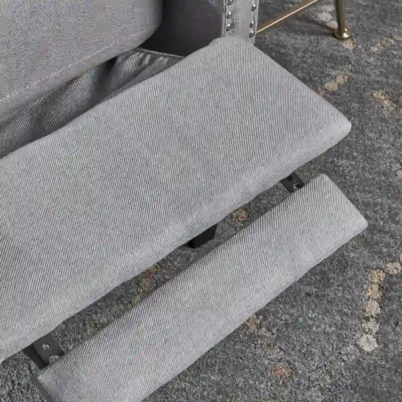 Fauteuil inclinable en tissu capitonné