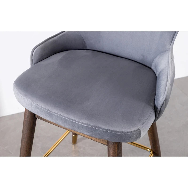 Tabourets de bar à oreilles en tissu
