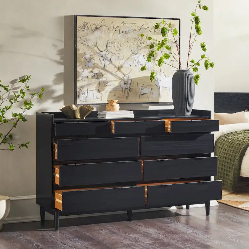 Commode en bois massif haut de gamme de la galerie moderne