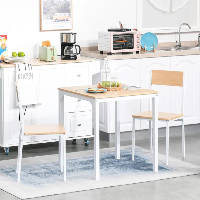 Table à manger carrée en bois