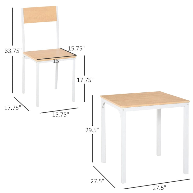 Table à manger carrée en bois