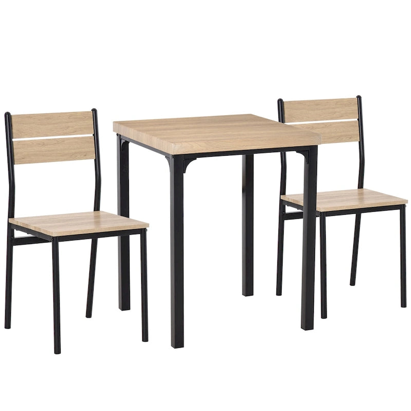 Table et chaises en bois de style campagnard
