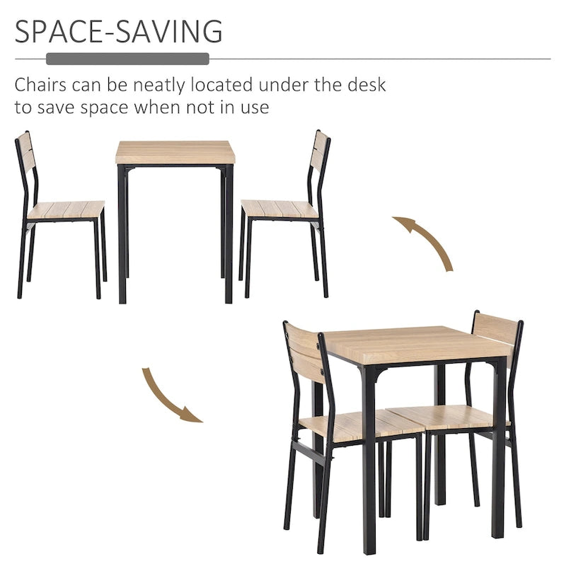 Table et chaises en bois de style campagnard