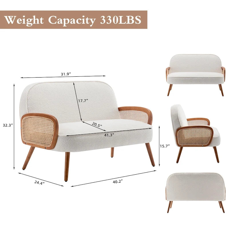Canapé mini moderne rembourré Causeuse Divan