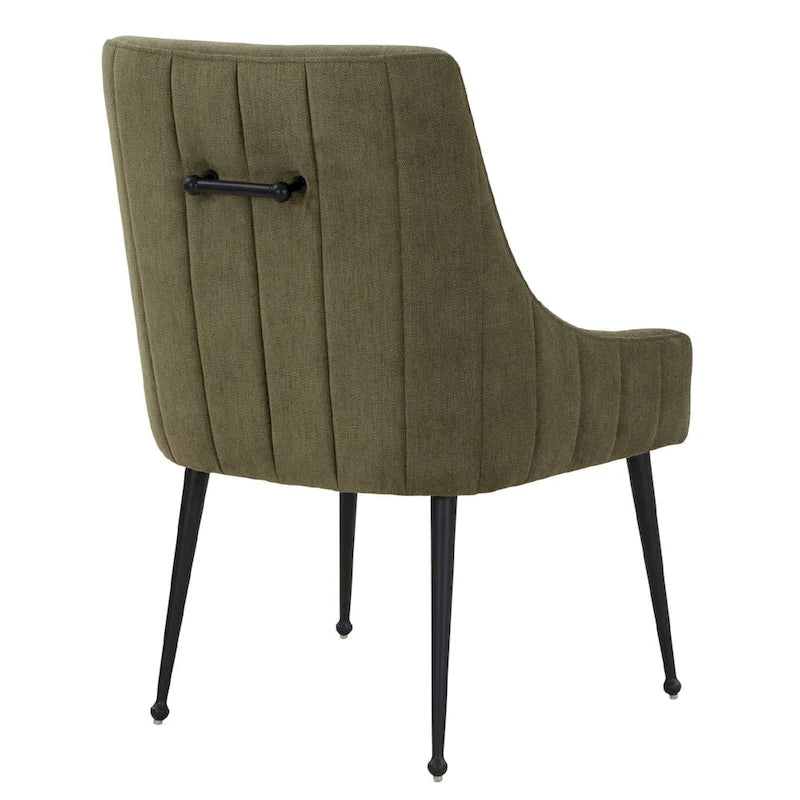 Chaise de salle à manger en velours avec pieds en acier inoxydable