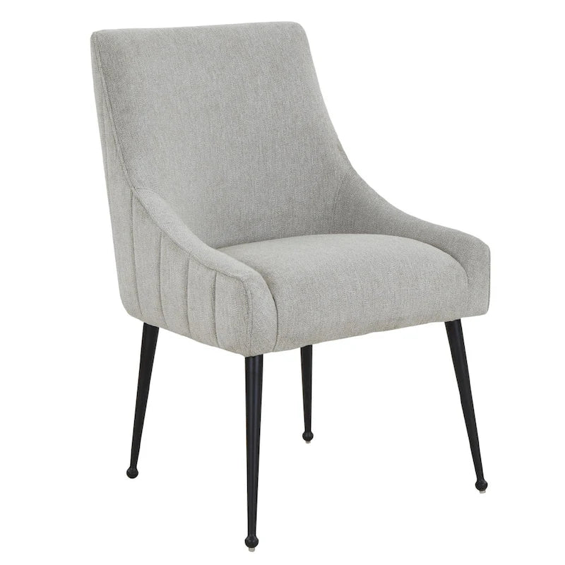 Chaise de salle à manger en velours avec pieds en acier inoxydable