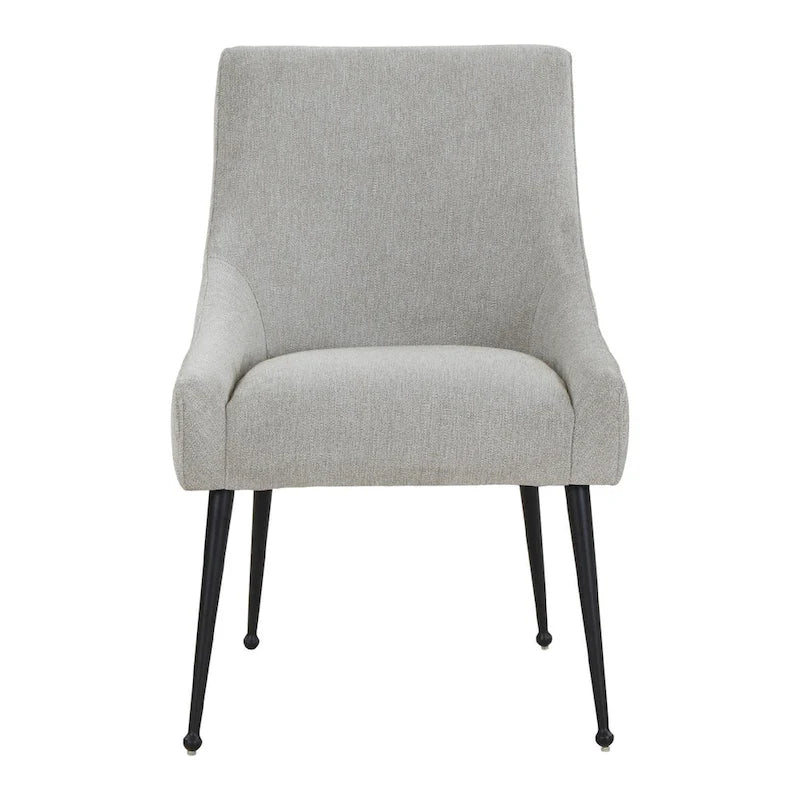 Chaise de salle à manger en velours avec pieds en acier inoxydable