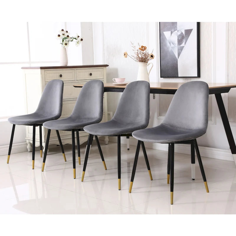 Chaises de salle à manger contemporaines en tissu rembourré