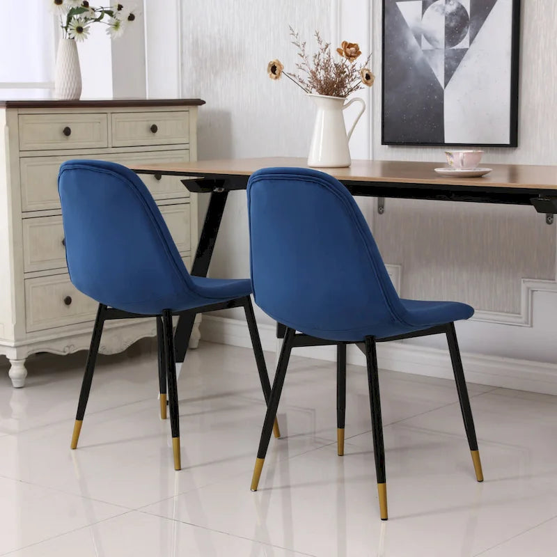 Chaises de salle à manger contemporaines en tissu rembourré
