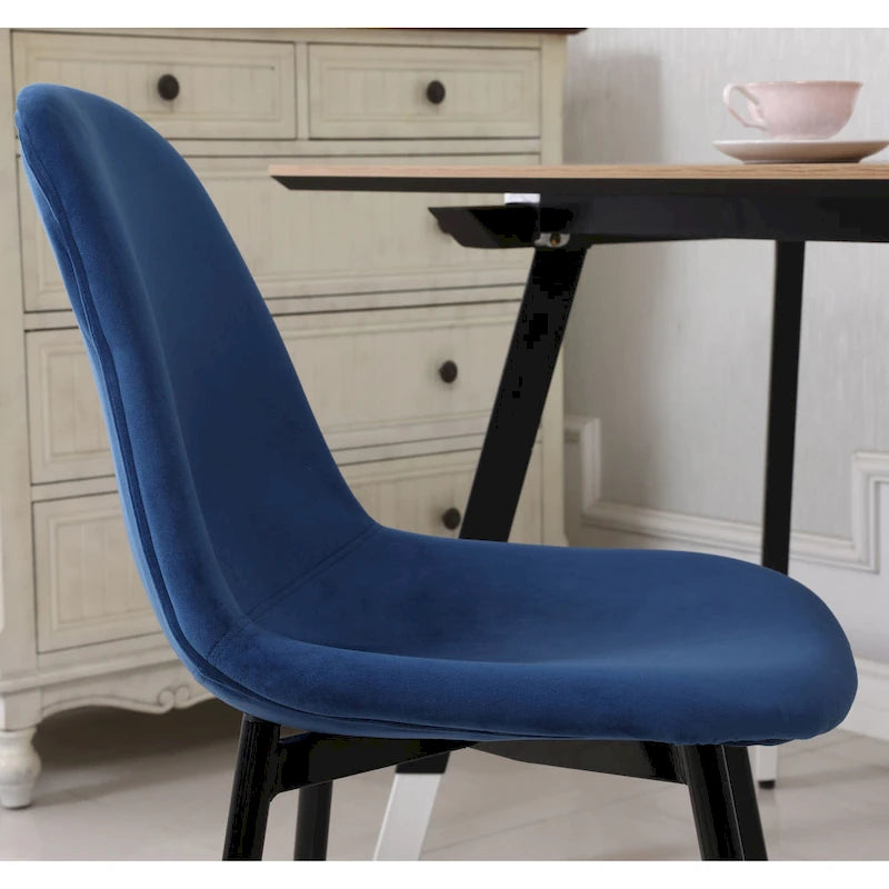 Chaises de salle à manger contemporaines en tissu rembourré