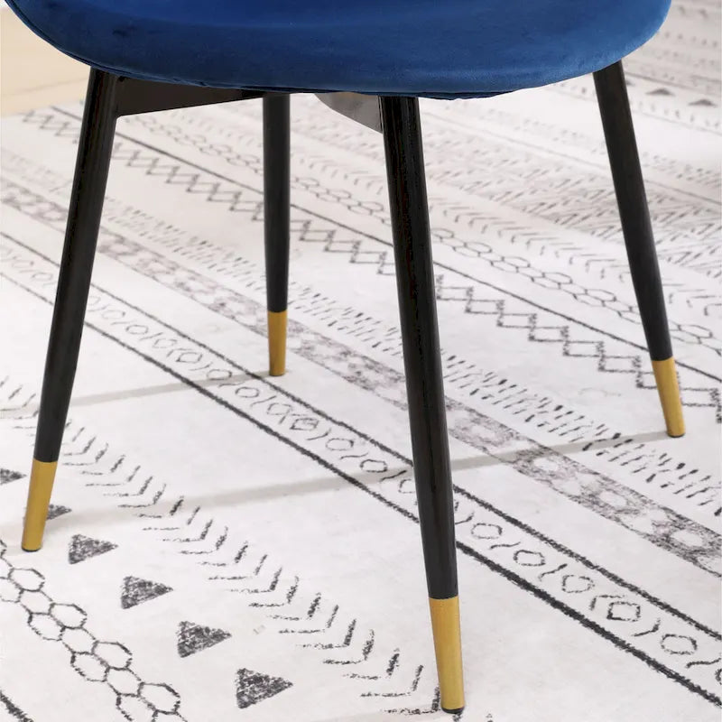 Chaises de salle à manger contemporaines en tissu rembourré