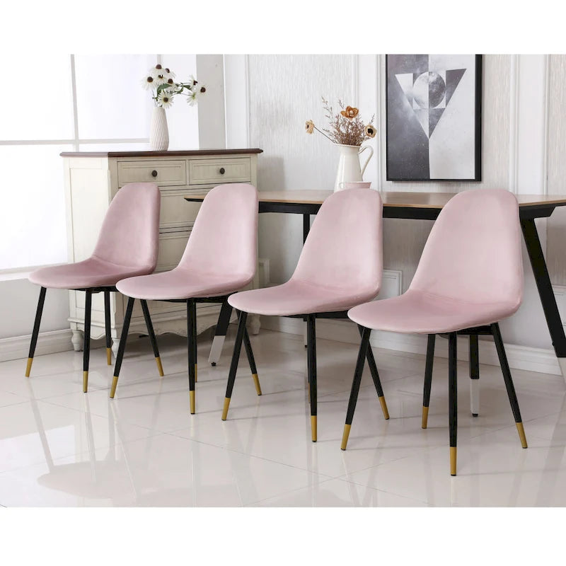Chaises de salle à manger contemporaines en tissu rembourré