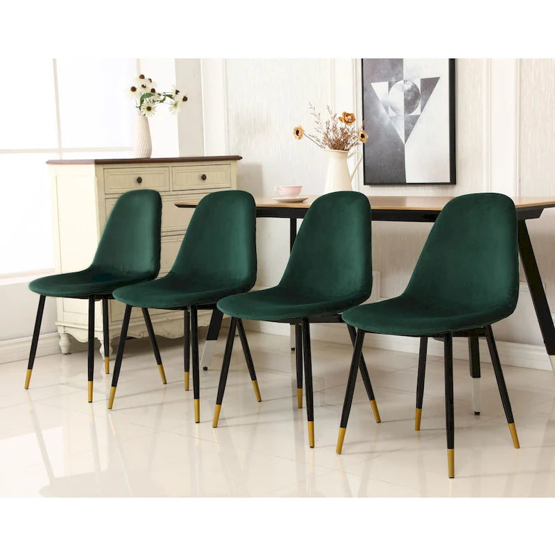 Chaises de salle à manger contemporaines en tissu rembourré