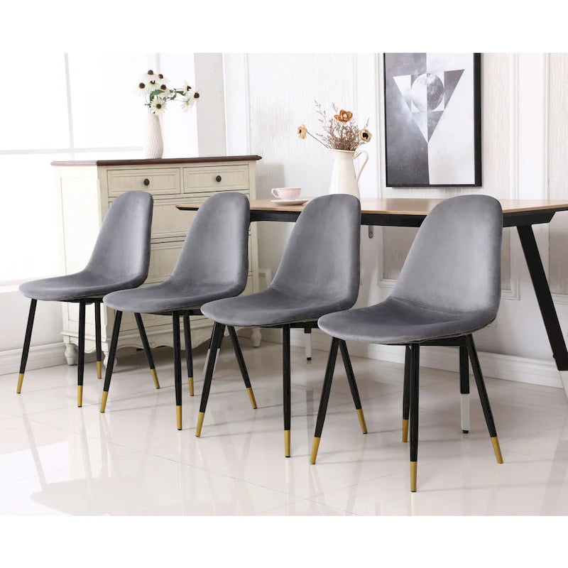 Chaises de salle à manger contemporaines en tissu rembourré