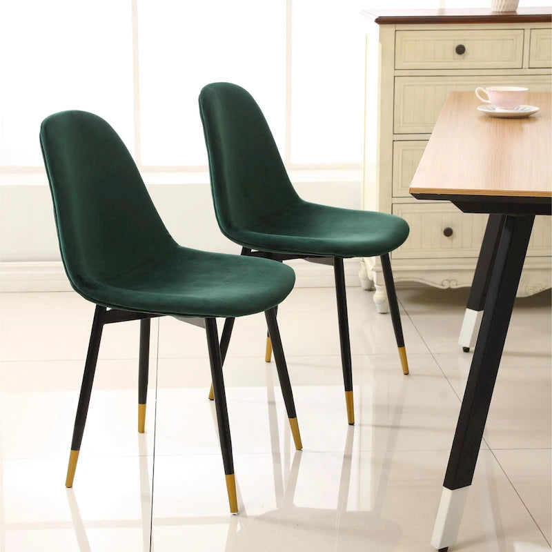 Chaises de salle à manger contemporaines en tissu rembourré