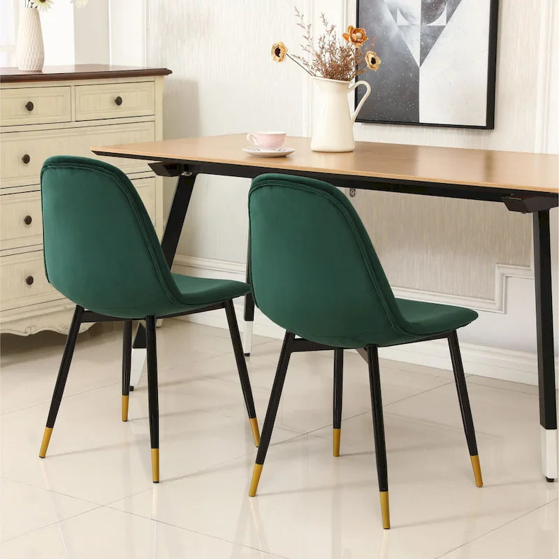 Chaises de salle à manger contemporaines en tissu rembourré