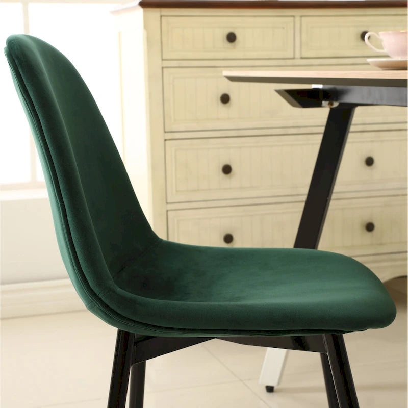 Chaises de salle à manger contemporaines en tissu rembourré