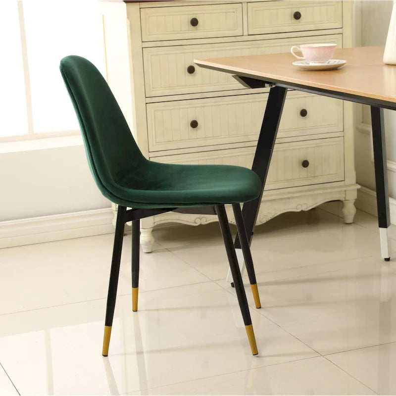 Chaises de salle à manger contemporaines en tissu rembourré