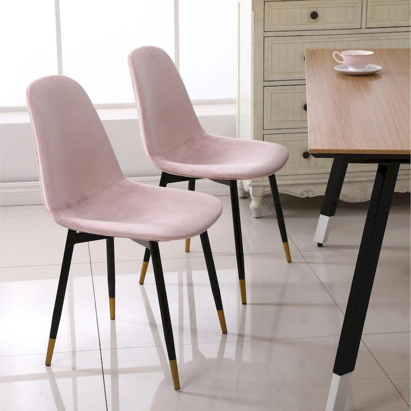 Chaises de salle à manger contemporaines en tissu rembourré