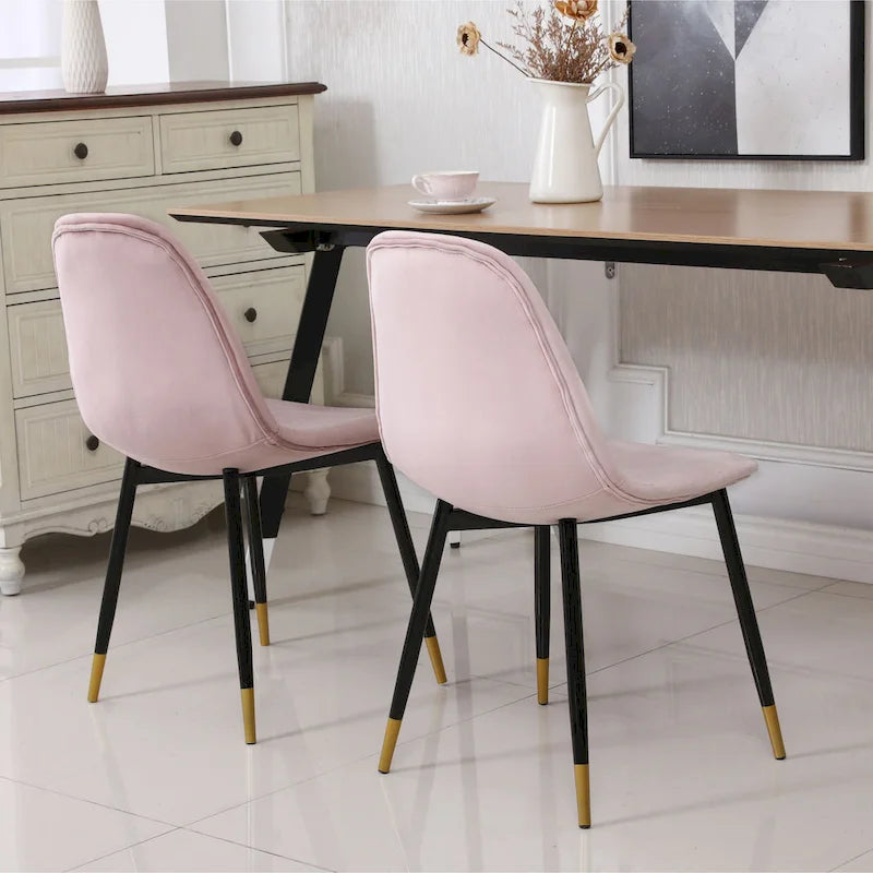 Chaises de salle à manger contemporaines en tissu rembourré