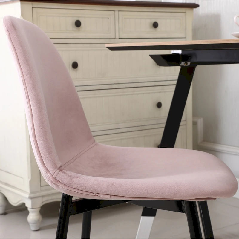 Chaises de salle à manger contemporaines en tissu rembourré