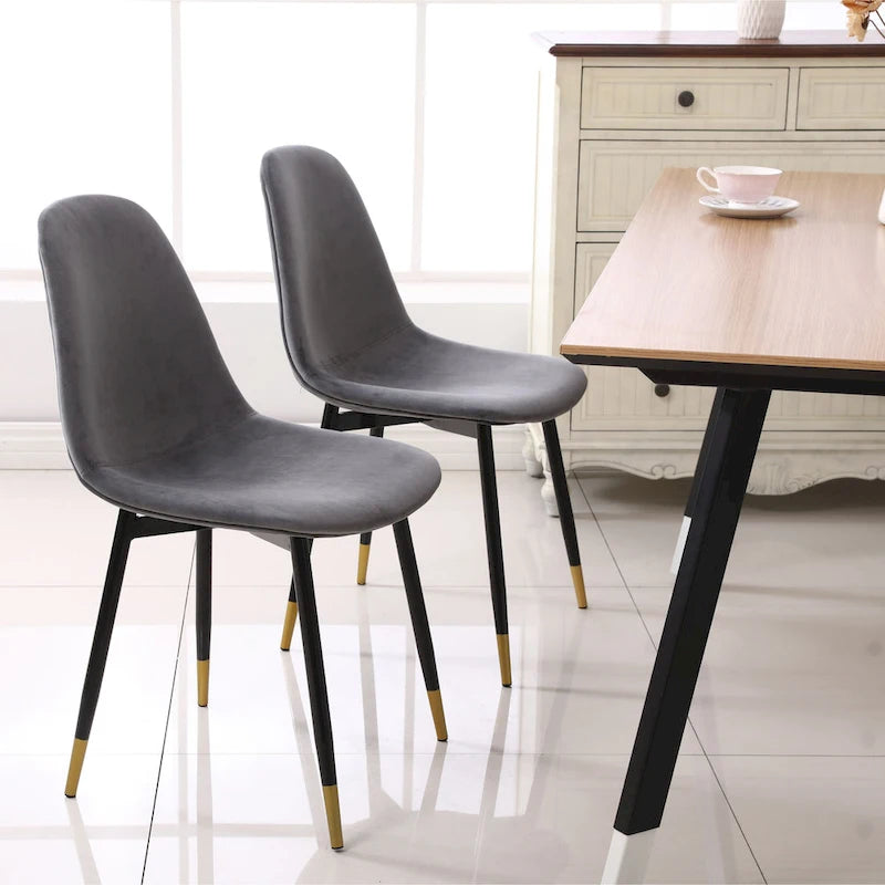 Chaises de salle à manger contemporaines en tissu rembourré