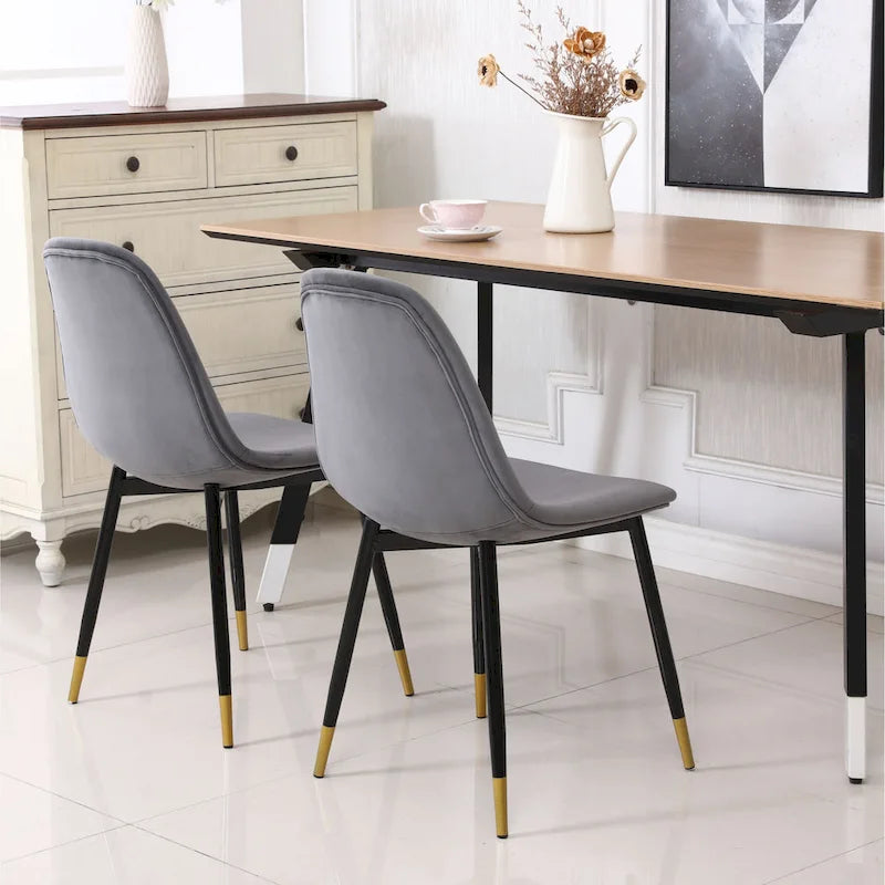 Chaises de salle à manger contemporaines en tissu rembourré