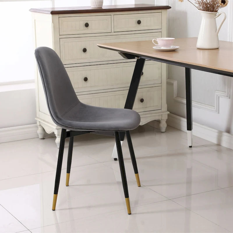 Chaises de salle à manger contemporaines en tissu rembourré
