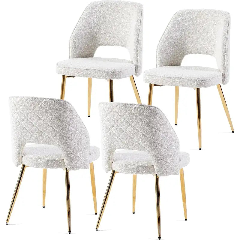 Chaise de maison rembourrée à dossier ajouré
