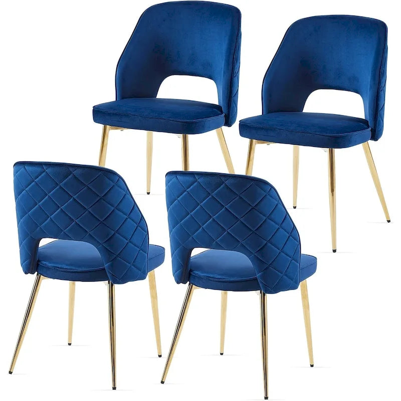 Chaise de maison rembourrée à dossier ajouré