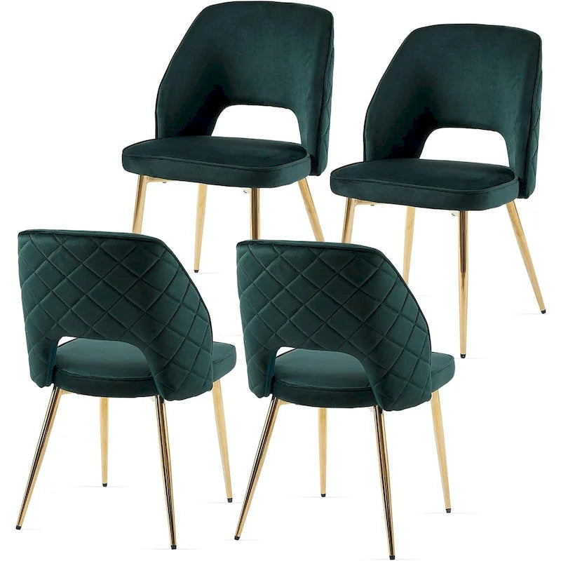 Chaise de maison rembourrée à dossier ajouré