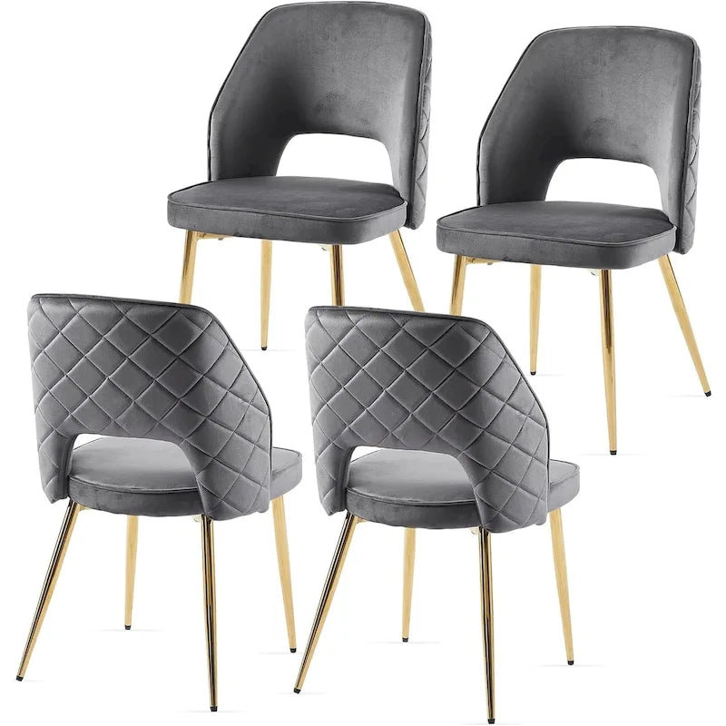 Chaise de maison rembourrée à dossier ajouré