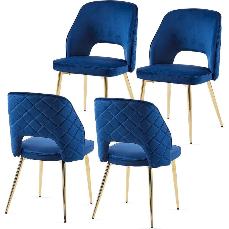 Chaise de maison rembourrée à dossier ajouré
