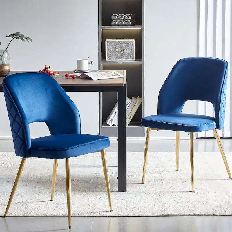 Chaise de maison rembourrée à dossier ajouré