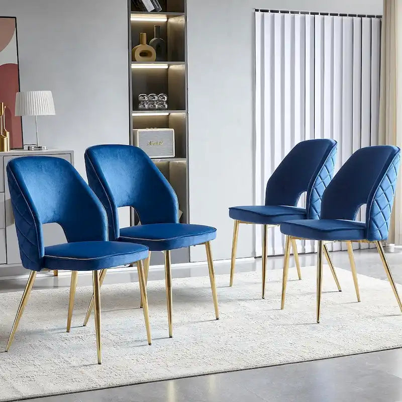 Chaise de maison rembourrée à dossier ajouré