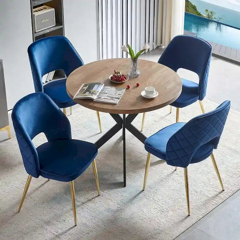 Chaise de maison rembourrée à dossier ajouré