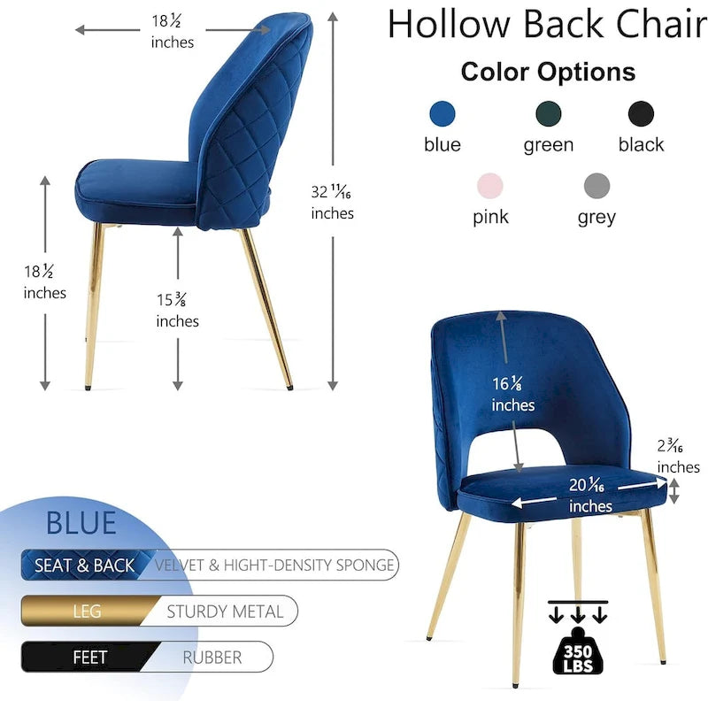 Chaise de maison rembourrée à dossier ajouré