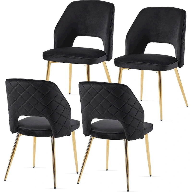 Chaise de maison rembourrée à dossier ajouré