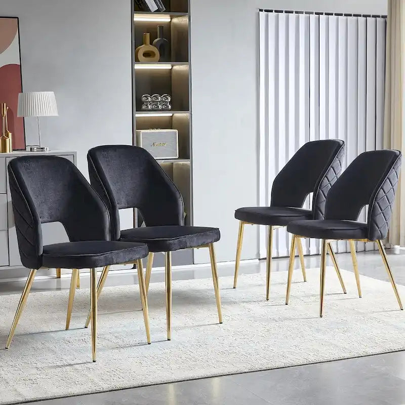 Chaise de maison rembourrée à dossier ajouré