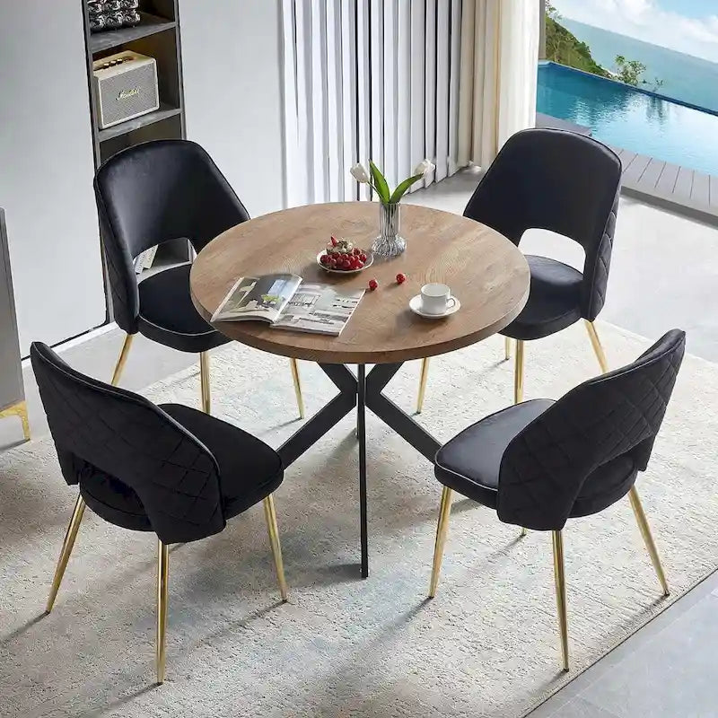 Chaise de maison rembourrée à dossier ajouré