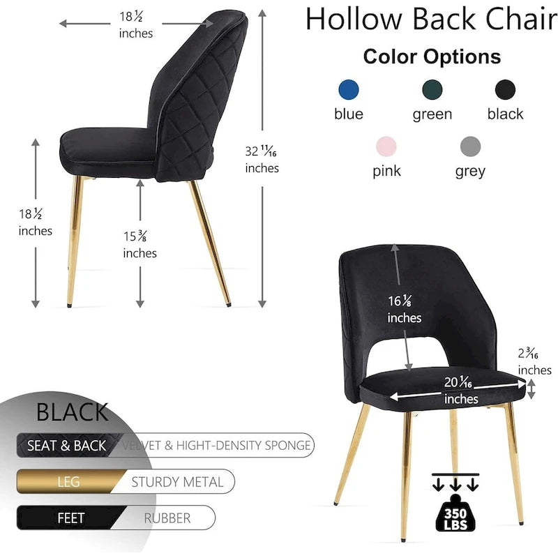 Chaise de maison rembourrée à dossier ajouré