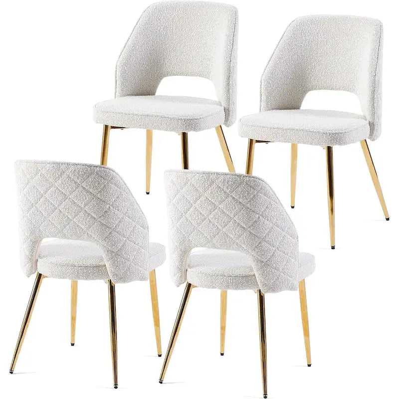 Chaise de maison rembourrée à dossier ajouré