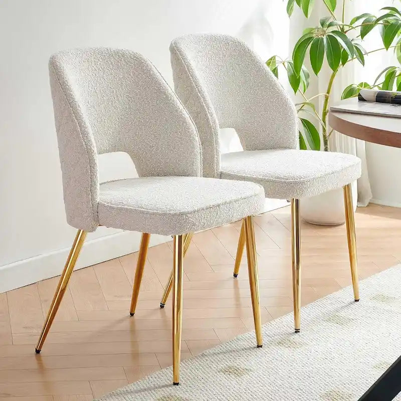 Chaise de maison rembourrée à dossier ajouré